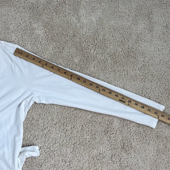 Downeast Essential Womens Top XXL Long Sleeve White Beige Athleisure Stretch - Picture 10 of 11